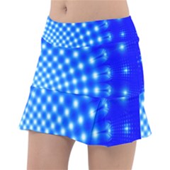 Digital Arts Fractals Futuristic Blue Tennis Skirt by Pakrebo