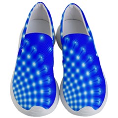 Digital Arts Fractals Futuristic Blue Women s Lightweight Slip Ons by Pakrebo