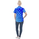 Digital Arts Fractals Futuristic Blue Women s Short Sleeve Pocket Shirt View2