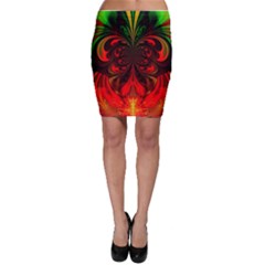 Digital Arts Fractals Futuristic Colorful Bodycon Skirt by Pakrebo