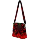 Digital Arts Fractals Futuristic Colorful Zipper Messenger Bag View2