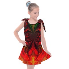 Digital Arts Fractals Futuristic Colorful Kids  Tie Up Tunic Dress