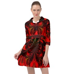 Digital Arts Fractals Futuristic Colorful Mini Skater Shirt Dress