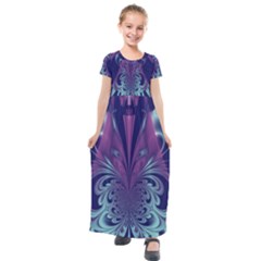 Design Art Digital Art Artwork Kids  Short Sleeve Maxi Dress