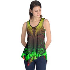 Digital Arts Fractals Futuristic Art Sleeveless Tunic by Pakrebo