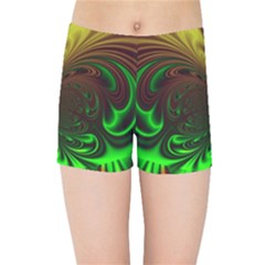 Digital Arts Fractals Futuristic Art Kids  Sports Shorts by Pakrebo