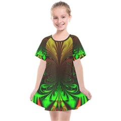 Digital Arts Fractals Futuristic Art Kids  Smock Dress