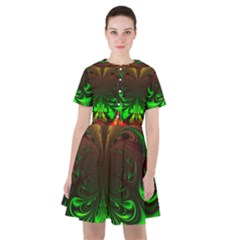 Digital Arts Fractals Futuristic Art Sailor Dress by Pakrebo