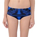 Art Fractal Artwork Creative blue Black Mid-Waist Bikini Bottoms View1