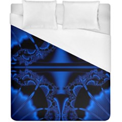 Art Fractal Artwork Creative Blue Black Duvet Cover (california King Size) by Pakrebo