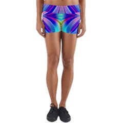 Abstract Art Design Digital Art Yoga Shorts by Pakrebo