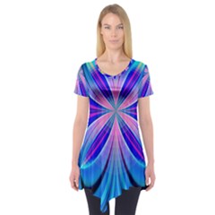 Abstract Art Design Digital Art Short Sleeve Tunic  by Pakrebo