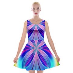 Abstract Art Design Digital Art Velvet Skater Dress