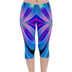 Abstract Art Design Digital Art Velvet Capri Leggings 