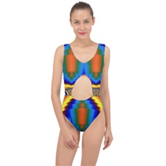 Design Color Colorful Designing Center Cut Out Swimsuit by Pakrebo