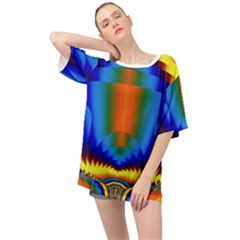 Design Color Colorful Designing Oversized Chiffon Top