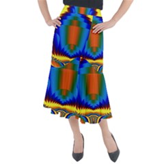 Design Color Colorful Designing Midi Mermaid Skirt