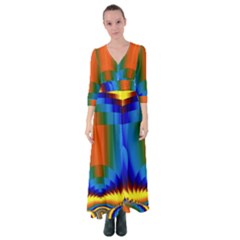 Design Color Colorful Designing Button Up Maxi Dress