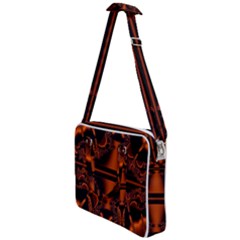 Art Fractal Artwork Creative Black Brown Cross Body Office Bag