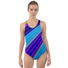 Background Colors Colorful Design Cut-out Back One Piece Swimsuit by Pakrebo