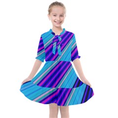 Background Colors Colorful Design Kids  All Frills Chiffon Dress