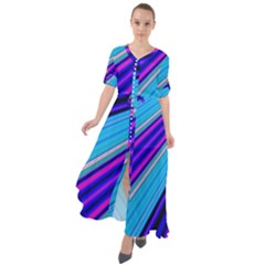 Background Colors Colorful Design Waist Tie Boho Maxi Dress