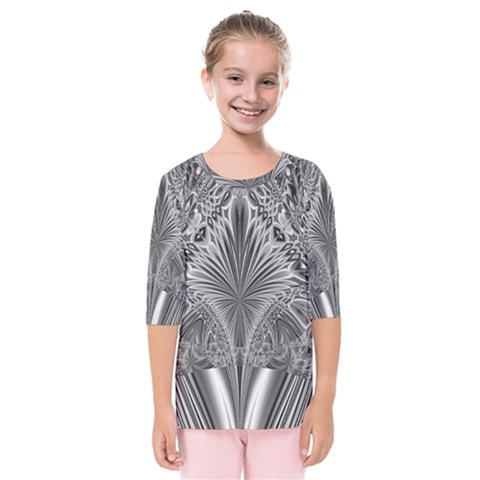 Crystal Design Pattern Kids  Quarter Sleeve Raglan Tee by Pakrebo