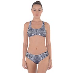 Crystal Design Pattern Criss Cross Bikini Set by Pakrebo