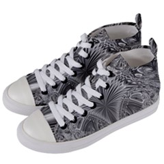 Crystal Design Pattern Women s Mid-top Canvas Sneakers by Pakrebo