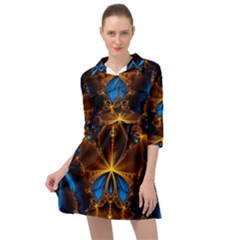 Abstract Art Fractal Artwork Mini Skater Shirt Dress