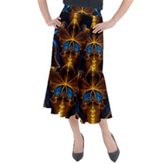 Abstract Art Fractal Artwork Midi Mermaid Skirt