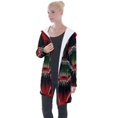 Abstract Abstract Art Artwork Star Longline Hooded Cardigan by Pakrebo