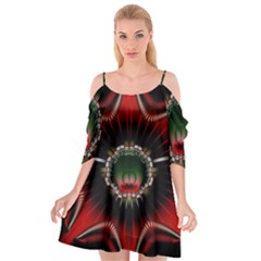 Abstract Abstract Art Artwork Star Cutout Spaghetti Strap Chiffon Dress by Pakrebo