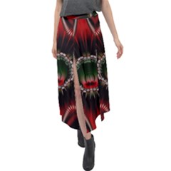 Abstract Abstract Art Artwork Star Velour Split Maxi Skirt