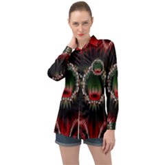 Abstract Abstract Art Artwork Star Long Sleeve Satin Shirt