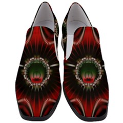 Abstract Abstract Art Artwork Star Women Slip On Heel Loafers by Pakrebo