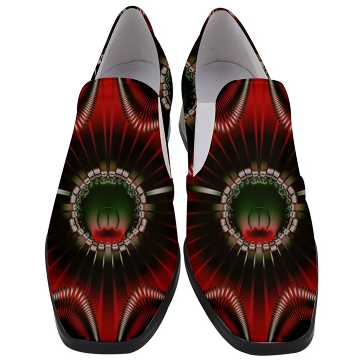 Abstract Abstract Art Artwork Star Women Slip On Heel Loafers