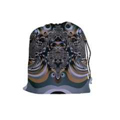 Fractal Art Artwork Design Drawstring Pouch (large) by Pakrebo