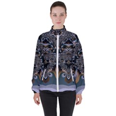 Fractal Art Artwork Design Women s High Neck Windbreaker by Pakrebo