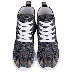 Fractal Art Artwork Design Women s Lightweight High Top Sneakers by Pakrebo