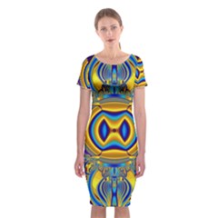 Design Color Colourful Decoration Classic Short Sleeve Midi Dress by Pakrebo