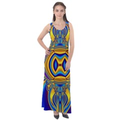 Design Color Colourful Decoration Sleeveless Velour Maxi Dress by Pakrebo