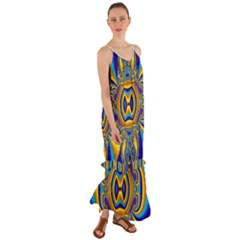 Design Color Colourful Decoration Cami Maxi Ruffle Chiffon Dress