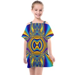 Design Color Colourful Decoration Kids  One Piece Chiffon Dress