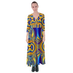 Design Color Colourful Decoration Button Up Maxi Dress by Pakrebo