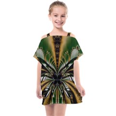 Abstract Art Artwork Fractal Design Pattern Art Kids  One Piece Chiffon Dress