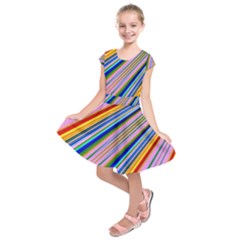 Background Colors Colorful Design Kids  Short Sleeve Dress by Pakrebo