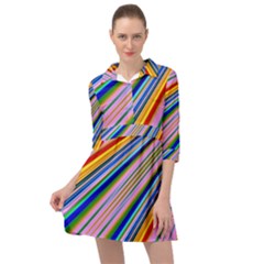 Background Colors Colorful Design Mini Skater Shirt Dress