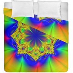 Digital Art Fractal Artwork Flower Duvet Cover Double Side (king Size) by Pakrebo