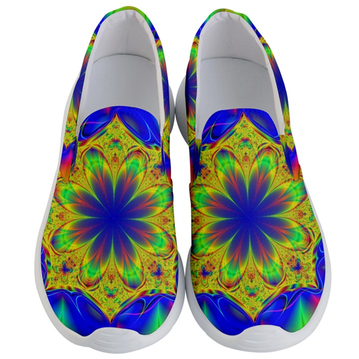 Digital Art Fractal Artwork Flower Men s Lightweight Slip Ons